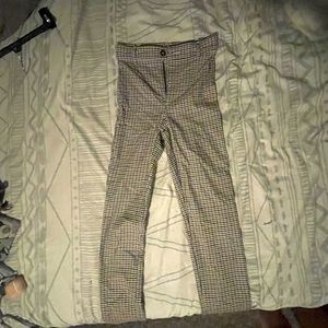 NWT Yellow plaid garage pants